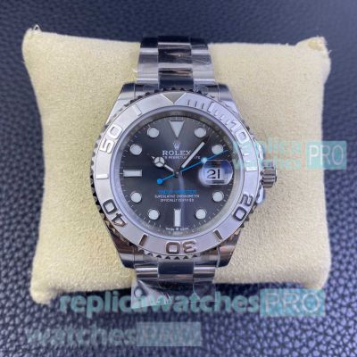 Clean Factory 1-1 Copy Rolex Yacht-Master CF 3235 Greyish Black 904L Steel Men Watch